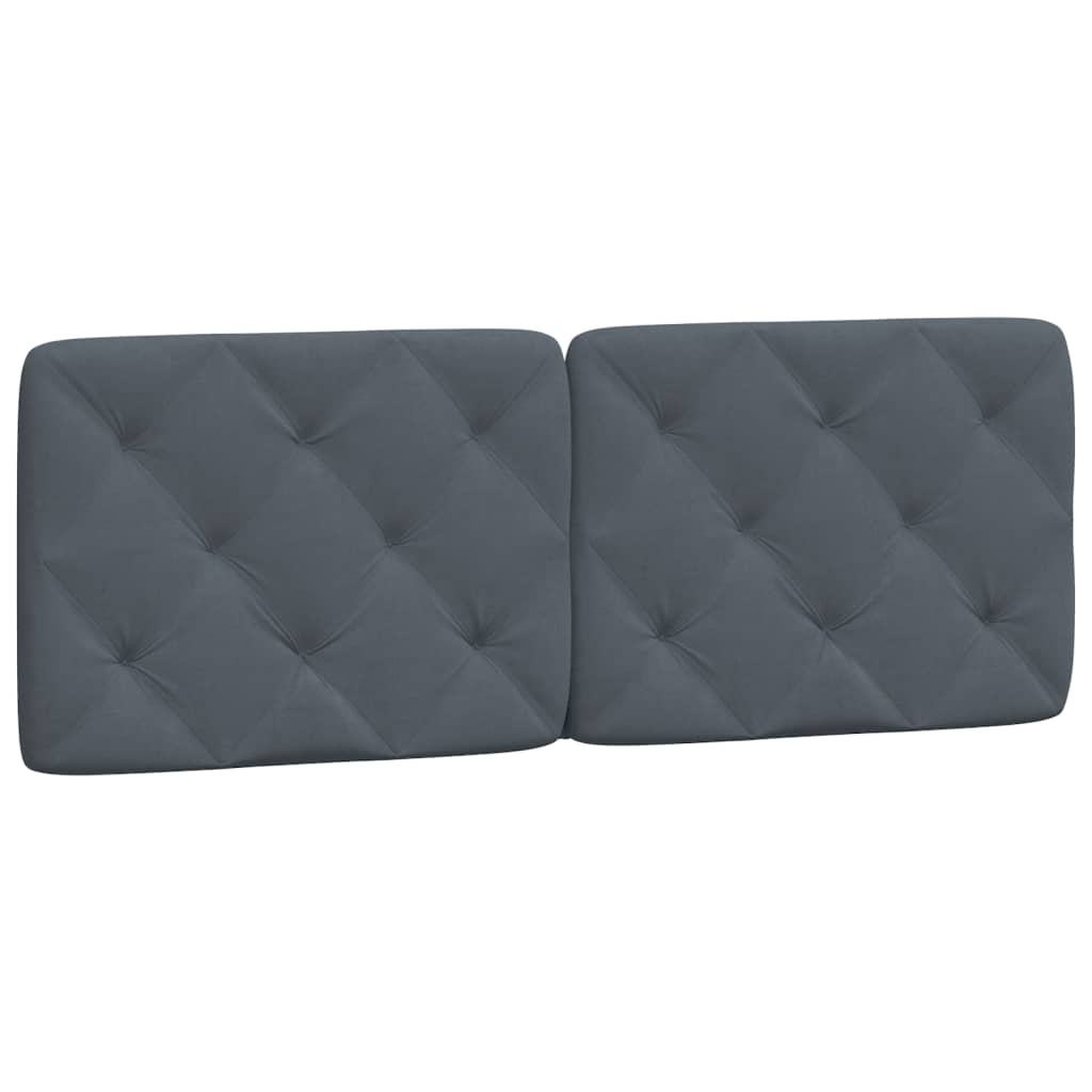 Cadre de lit sans matelas gris foncé 140x200 cm velours