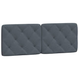 Cadre de lit sans matelas gris foncé 140x200 cm velours