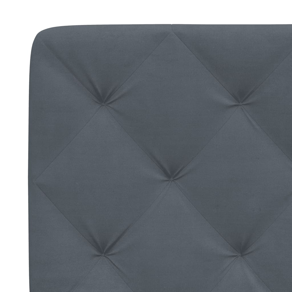 Cadre de lit sans matelas gris foncé 140x200 cm velours