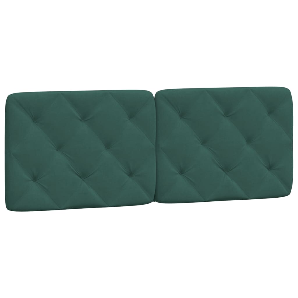 Cadre de lit sans matelas vert foncé 140x200 cm velours