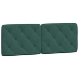 Cadre de lit sans matelas vert foncé 140x200 cm velours