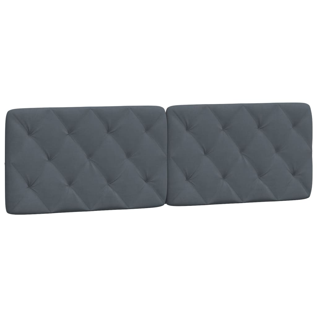 Cadre de lit sans matelas gris foncé 160x200 cm velours