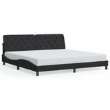 Cadre de lit sans matelas noir 200x200 cm velours