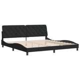 Cadre de lit sans matelas noir 200x200 cm velours