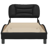 Cadre de lit sans matelas noir 90x190 cm similicuir