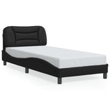 Cadre de lit sans matelas noir 90x200 cm similicuir