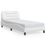 Cadre de lit sans matelas blanc 90x200 cm similicuir