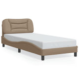 Cadre de lit sans matelas cappuccino 90x200 cm similicuir