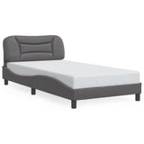 Cadre de lit sans matelas gris 100x200 cm similicuir