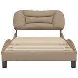 Cadre de lit sans matelas cappuccino 100x200 cm similicuir