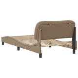 Cadre de lit sans matelas cappuccino 100x200 cm similicuir