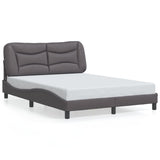 Cadre de lit sans matelas gris 120x200 cm similicuir