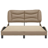 Cadre de lit sans matelas cappuccino 120x200 cm similicuir