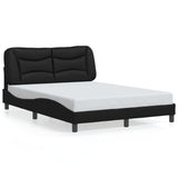 Cadre de lit sans matelas noir 140x190 cm similicuir