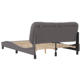 Cadre de lit sans matelas gris 140x190 cm similicuir