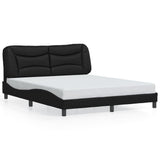 Cadre de lit sans matelas noir 160x200 cm similicuir