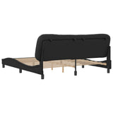 Cadre de lit sans matelas noir 180x200 cm similicuir