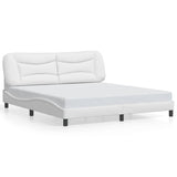 Cadre de lit sans matelas blanc 180x200 cm similicuir