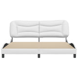 Cadre de lit sans matelas blanc 180x200 cm similicuir