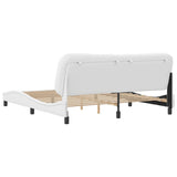 Cadre de lit sans matelas blanc 180x200 cm similicuir