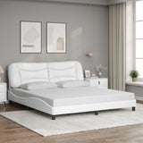 Cadre de lit sans matelas blanc 180x200 cm similicuir