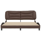 Cadre de lit sans matelas marron 180x200 cm similicuir