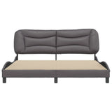 Cadre de lit sans matelas gris 180x200 cm similicuir