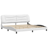 Cadre de lit sans matelas blanc 200x200 cm similicuir