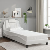 Cadre de lit sans matelas blanc 80x200 cm similicuir