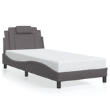 Cadre de lit sans matelas gris 80x200 cm similicuir