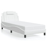 Cadre de lit sans matelas blanc 90x190 cm similicuir