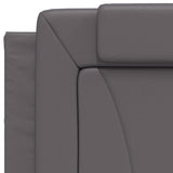 Cadre de lit sans matelas gris 90x190 cm similicuir