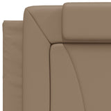 Cadre de lit sans matelas cappuccino 90x200 cm similicuir