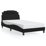 Cadre de lit sans matelas noir 100x200 cm similicuir