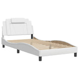 Cadre de lit sans matelas blanc 100x200 cm similicuir