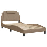 Cadre de lit sans matelas cappuccino 100x200 cm similicuir