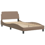 Cadre de lit sans matelas cappuccino 100x200 cm similicuir