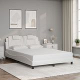 Cadre de lit sans matelas blanc 120x200 cm similicuir