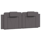 Cadre de lit sans matelas gris 140x190 cm similicuir