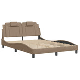 Cadre de lit sans matelas cappuccino 140x190 cm similicuir