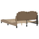 Cadre de lit sans matelas cappuccino 140x190 cm similicuir