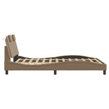 Cadre de lit sans matelas cappuccino 140x190 cm similicuir