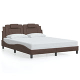 Cadre de lit sans matelas marron 160x200 cm similicuir