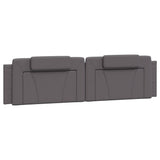 Cadre de lit sans matelas gris 200x200 cm similicuir