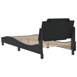 Cadre de lit sans matelas noir 80x200 cm similicuir