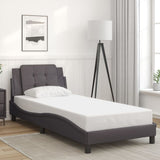 Cadre de lit sans matelas gris 80x200 cm similicuir