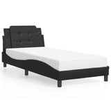 Cadre de lit sans matelas noir 90x190 cm similicuir