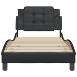 Cadre de lit sans matelas noir 90x190 cm similicuir