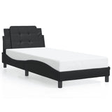 Cadre de lit sans matelas noir 90x200 cm similicuir