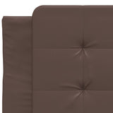 Cadre de lit sans matelas marron 90x200 cm similicuir